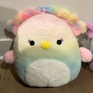 Squishmallow peacock pastel